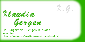 klaudia gergen business card